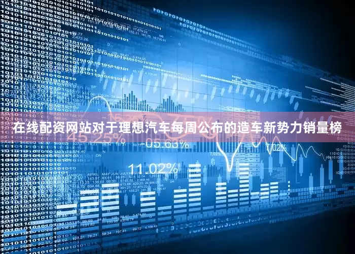 在线配资网站对于理想汽车每周公布的造车新势力销量榜